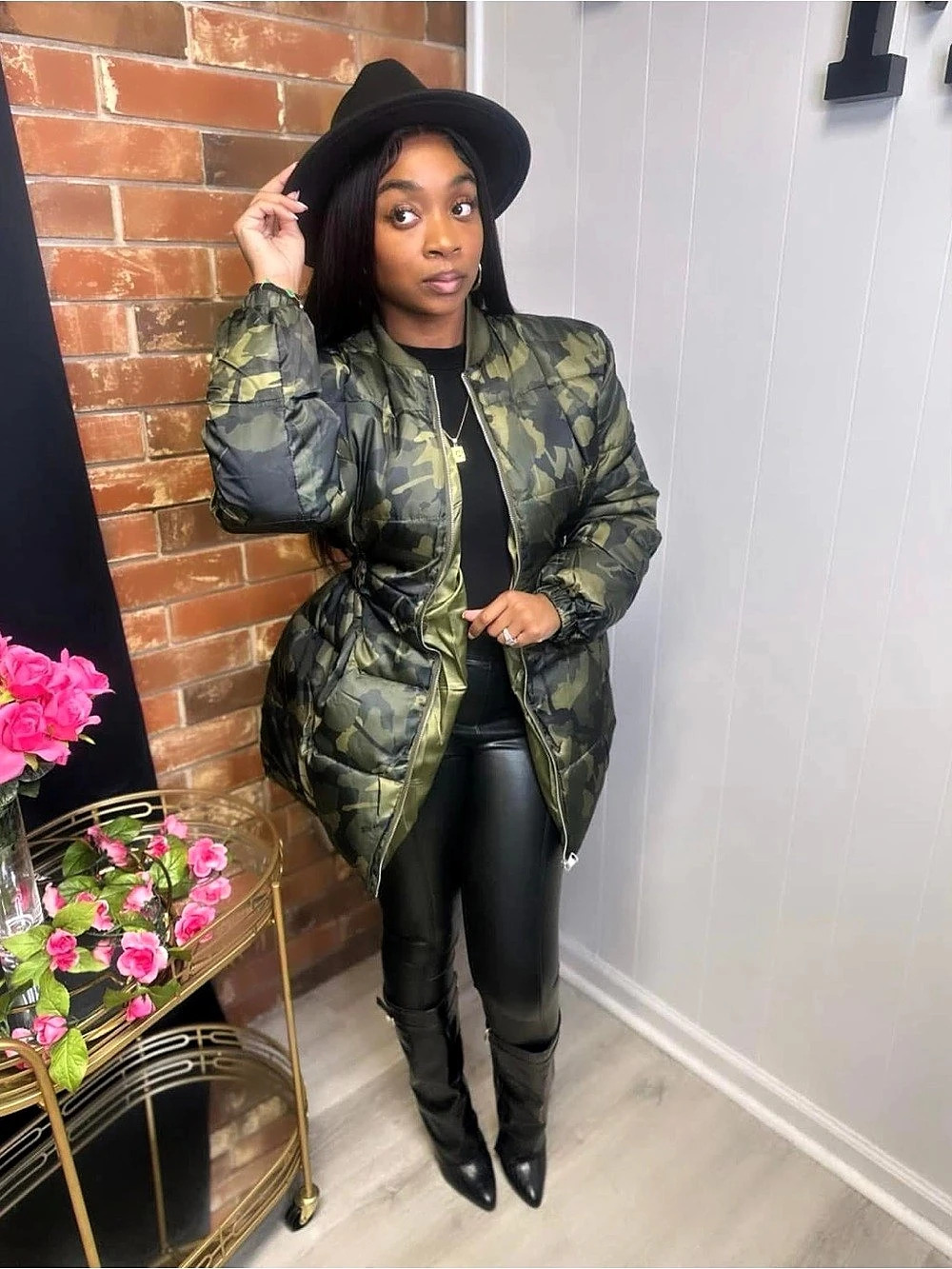Women's Camo Puffer Jacket